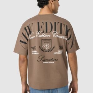 Crest Graphic Boxy Crew Neck Tee