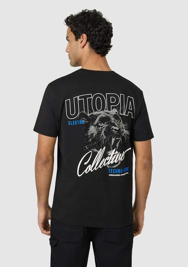 Utopia Graphic Relaxed Crew Neck Tee