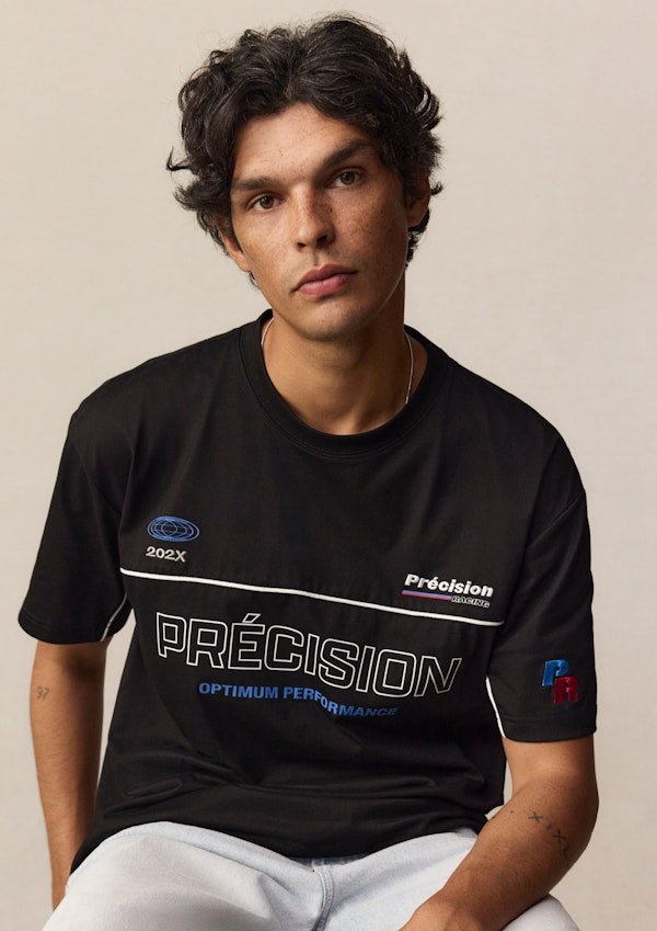 Precision Graphic Boxy Crew Neck Tee