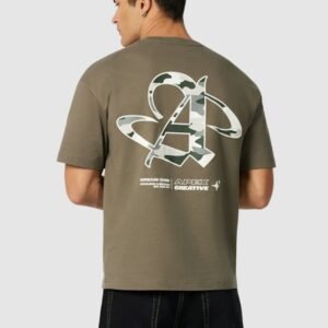 Camo Graphic Boxy Crew Neck Tee