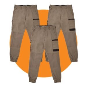 Tradies WP-4 Stretch Cuffed Work Pants Value Pack – Khaki