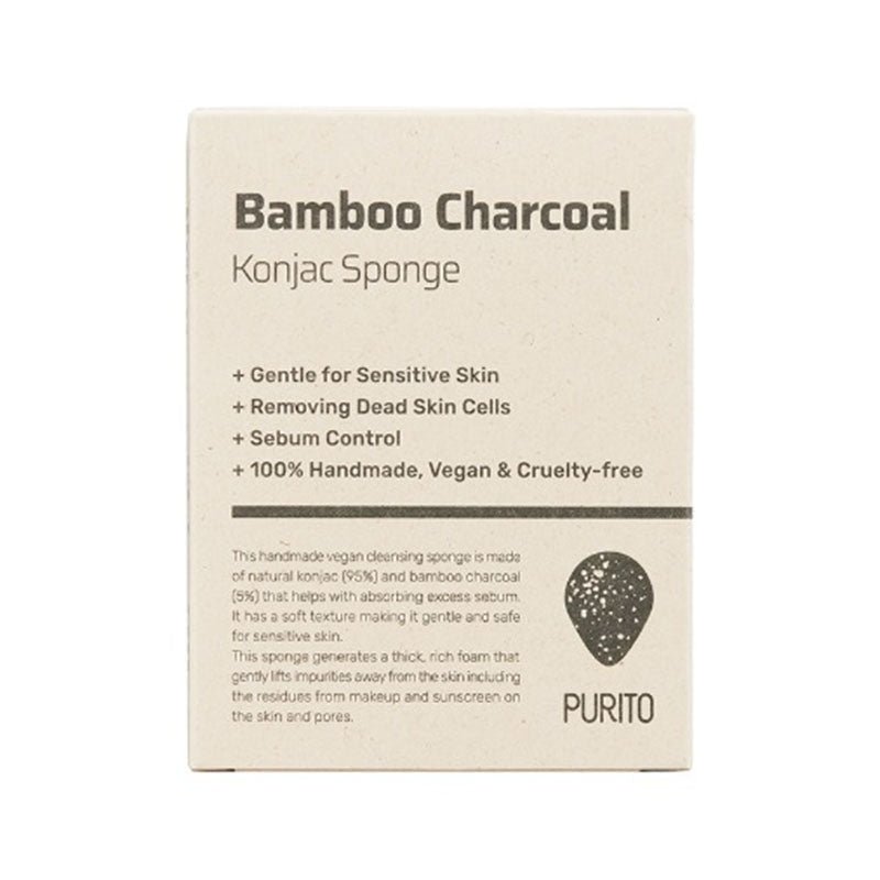 Bamboo Charcoal Konjac Sponge 1 Pc