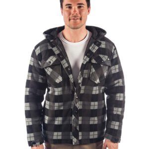 Active Work Jacket – Grey Black Plaid