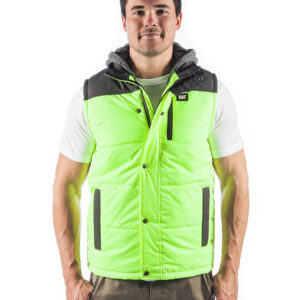 Hi Vis Hooded Work Vest – Yellow