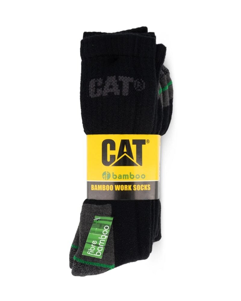 Bamboo Work Sock 3 Pack Large - Black