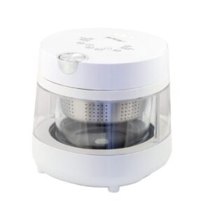 Healthy Choice PFAS Free 5 Cup Glass Rice Cooker with Low Sugar Basket 600W