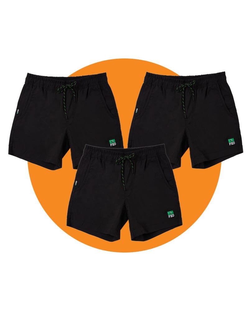 Tradies WS-4 Work Shorts Value Pack - Black