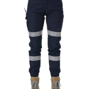 WP-4WT Womens Taped Stretch Cuffed Pants – Navy