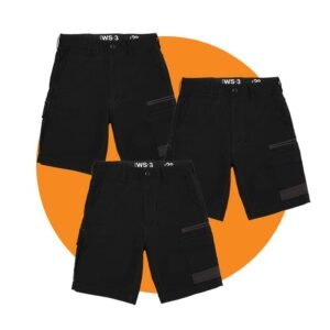 Tradies WS-3 Stretch Work Short Value Pack – Black