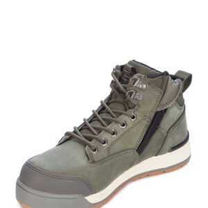 3056 Lace Zip Safety Boot – Olive