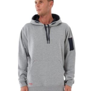 Brushed Fleece Hoodie – Grey Marle