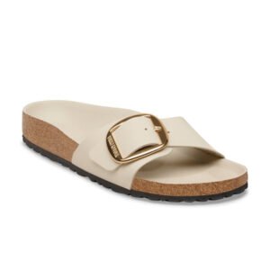 Madrid Big Buckle High Shine Oyster Natural Leather Patent