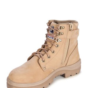 Argyle Lace Up Ankle Boot with Zip – Sand