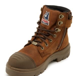 Argyle Zip Scuff Cap Waterproof Safety Boot – Distressed Brown