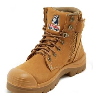 Argyle Lace Up Boot with Zip and Bump Cap – Wheat