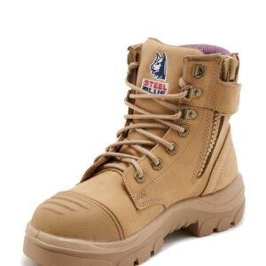 Ladies Argyle Zip Scuff Cap Safety Boot – Sand