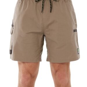 WS-7 Elastic Waist Stretch Utility Short – Khaki