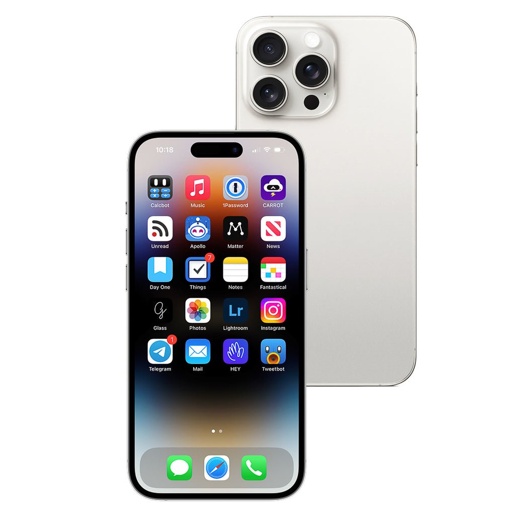 Apple iPhone 15 Pro 128GB (White Titanium) [~Refurbished: As new]