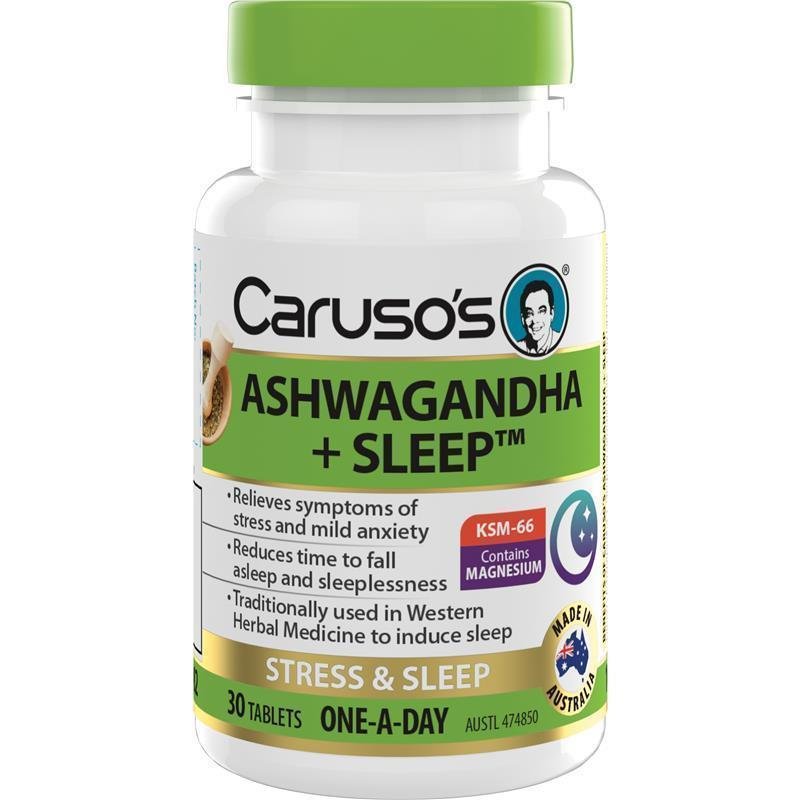 Carusos Ashwagandha + Sleep 30 Tablets