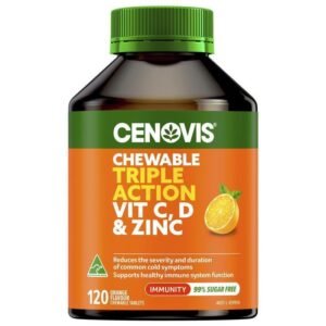Cenovis Chewable Triple Action C D & Zinc 120 Tablets