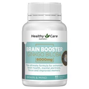 Healthy Care Brain Booster Ginkgo Biloba 6000mg 60 Capsules