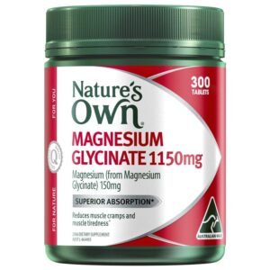 Nature’s Own Magnesium Glycinate 1150mg 300 Tablets Exclusive Size