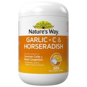 Nature’s Way Garlic + C & Horseradish 200 Tablets