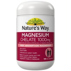 Nature’s Way Magnesium Chelate 1000mg 100 Tablets