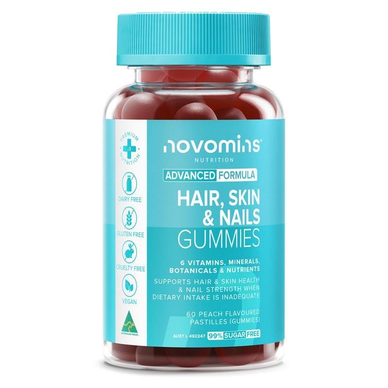 Novomins Hair Skin and Nails 60 Gummies