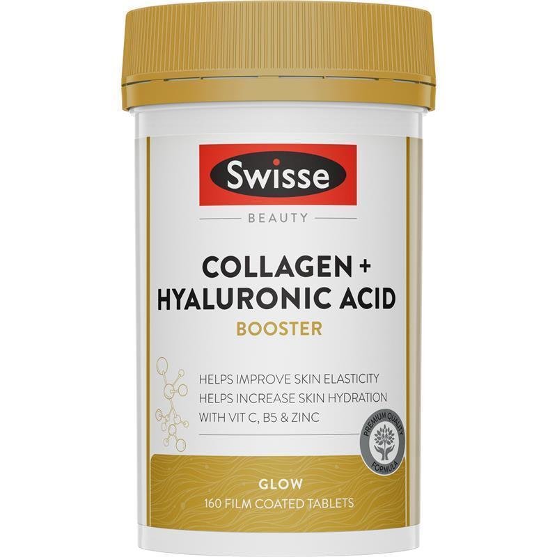Swisse Beauty Collagen + Hyaluronic Acid Booster 160 Tablets Exclusive Size