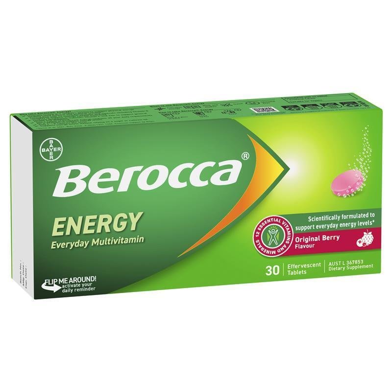 Berocca Energy Original Berry 30 Effervescent Tablets