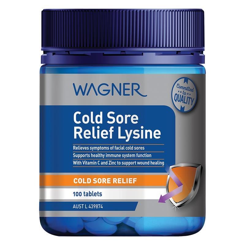 Wagner Cold Sore Relief Lysine 100 Tablets