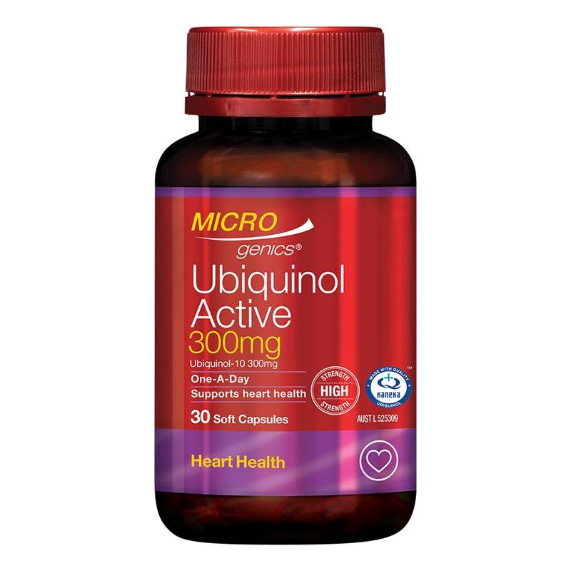 Microgenics Ubiquinol Active 300mg 30 Soft Capsules