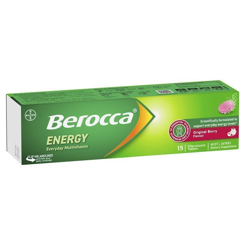 Berocca Energy Original Berry 15 Effervescent Tablets