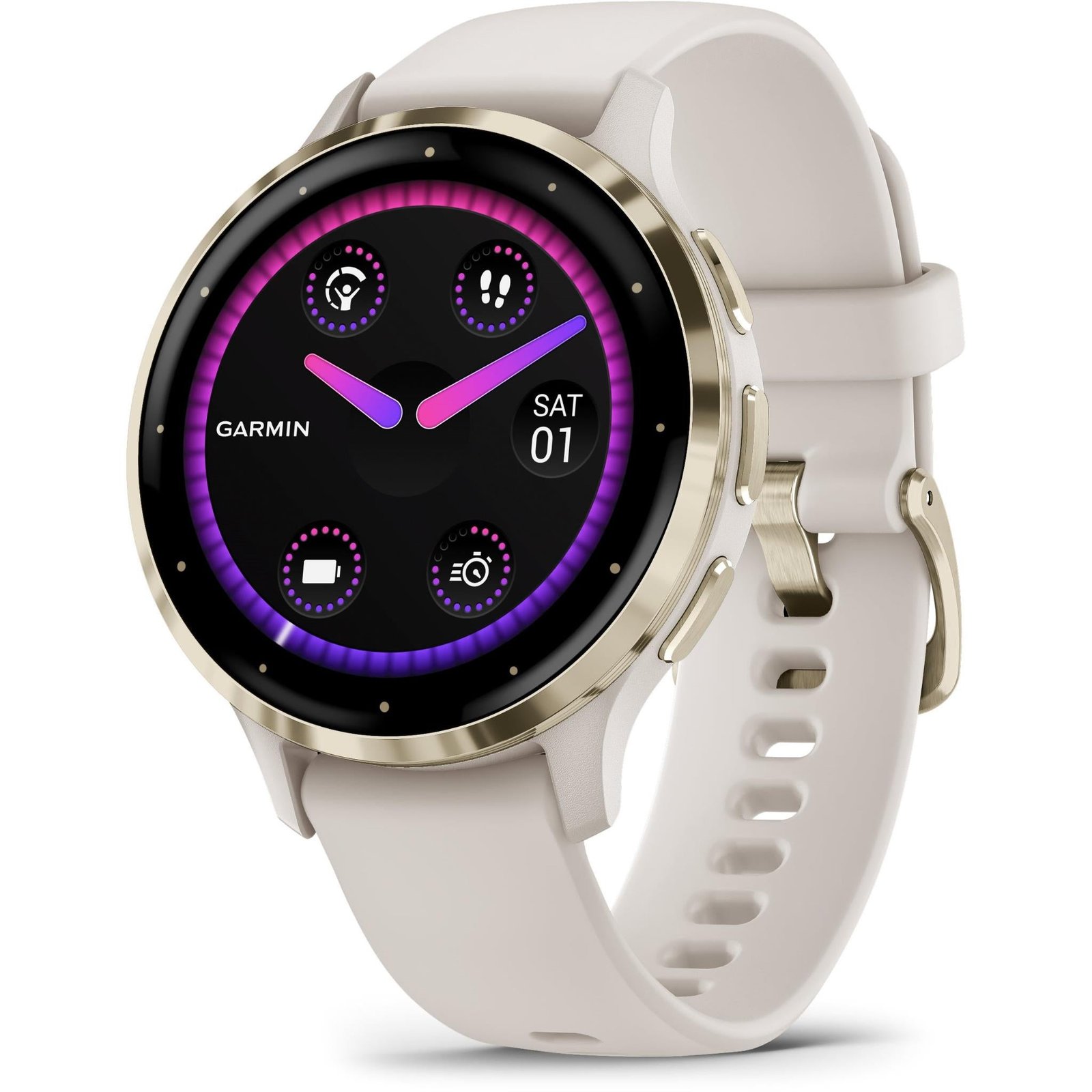 Garmin Venu 3S Sports Watch (Ivory/Soft Gold)