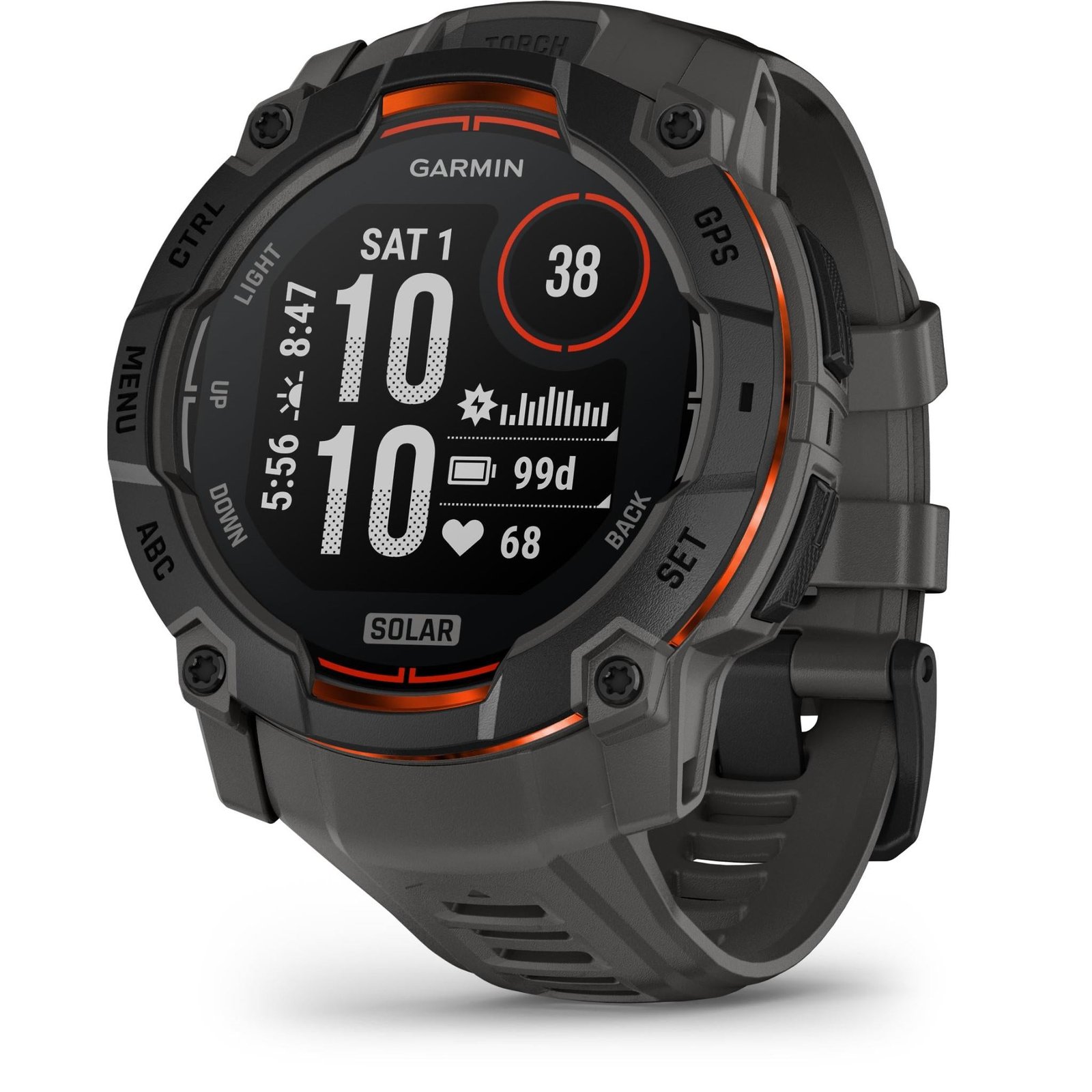 Garmin Instinct 3 50mm Solar Smart Watch (Black/Charcoal)
