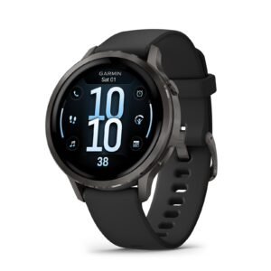 Garmin Venu 4 Smartwatch 41mm (Slate/Black Silicone Band)