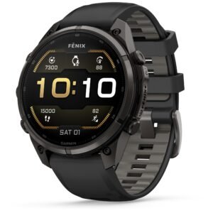 Garmin fenix 9 Pro 47mm (Carbon Grey DLC Titanium with Black/Pebble Grey Silicone Band)