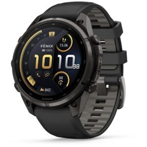 Garmin fenix 9 Pro InReach 47mm Carbon Grey DLC Titanium with Black/Pebble Grey Silicone Band