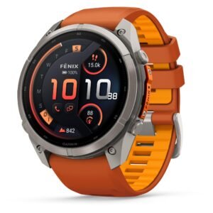 Garmin fenix 9 Pro InReach 51mm Titanium with Autumn Orange/Spark Orange Silicone Band
