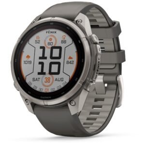 Garmin fenix 9 Pro 47mm Solar Titanium Pebble Grey Silicone Band