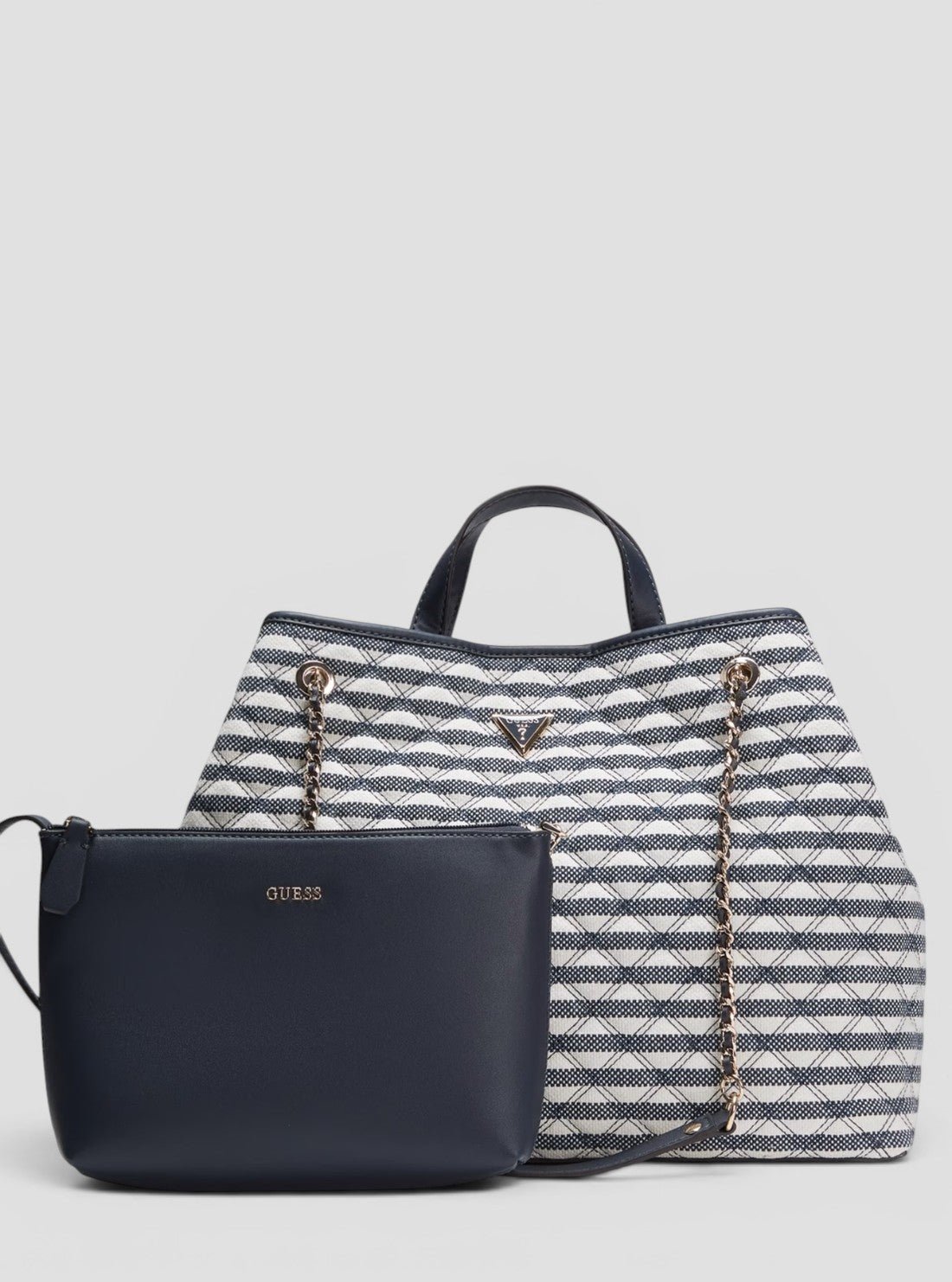 Guess Blue multi giully ii large 2 in 1 tote bag