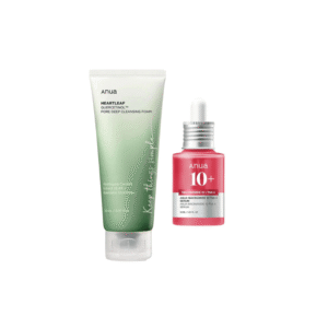 ANUA Clear & Bright Duo – Heartleaf Quercetinol Pore Deep Cleansing Foam 150ml + Niacinamide 10% + TXA 4% Serum 30ml