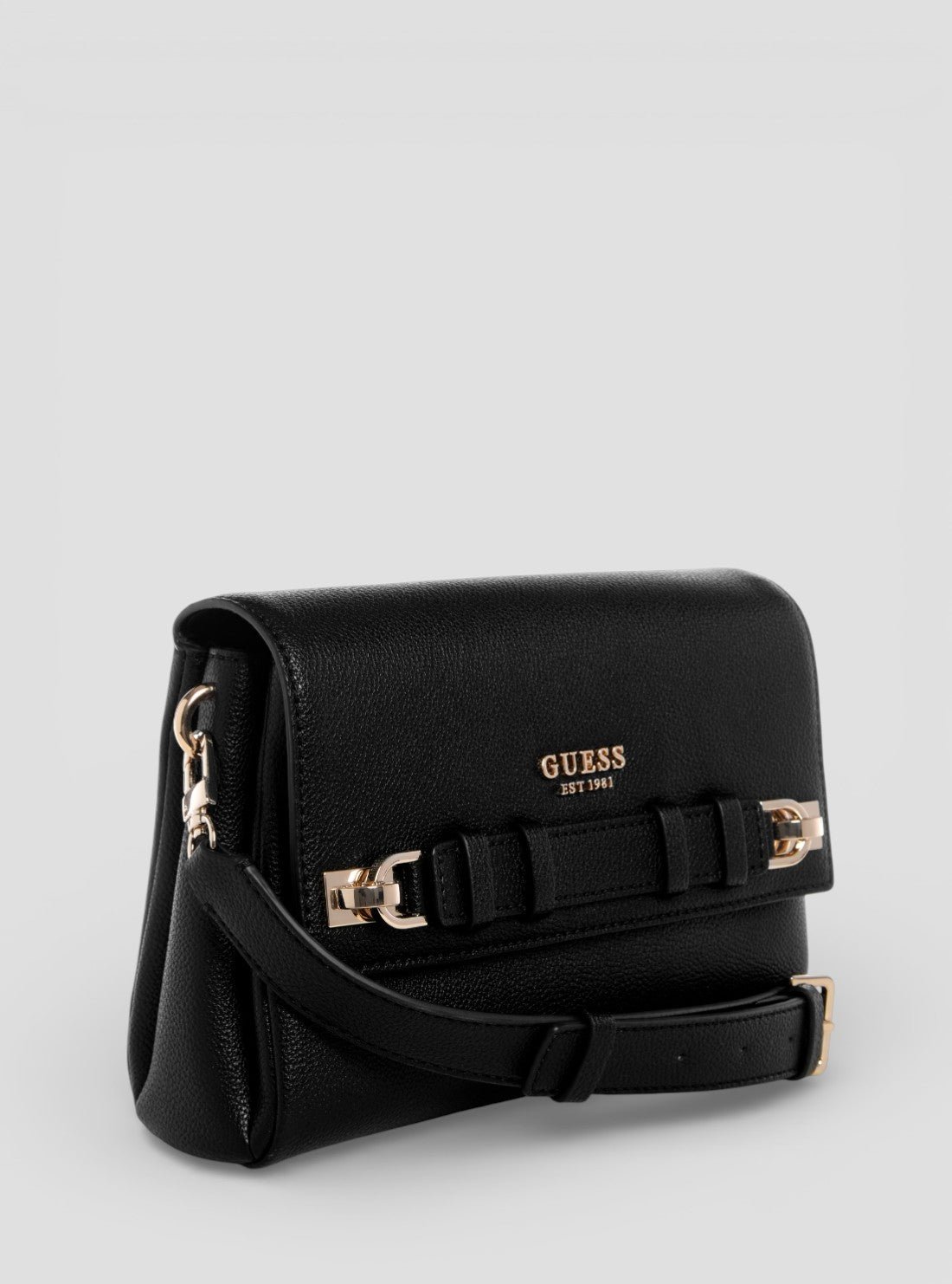Guess Black gregoria flap crossbody bag