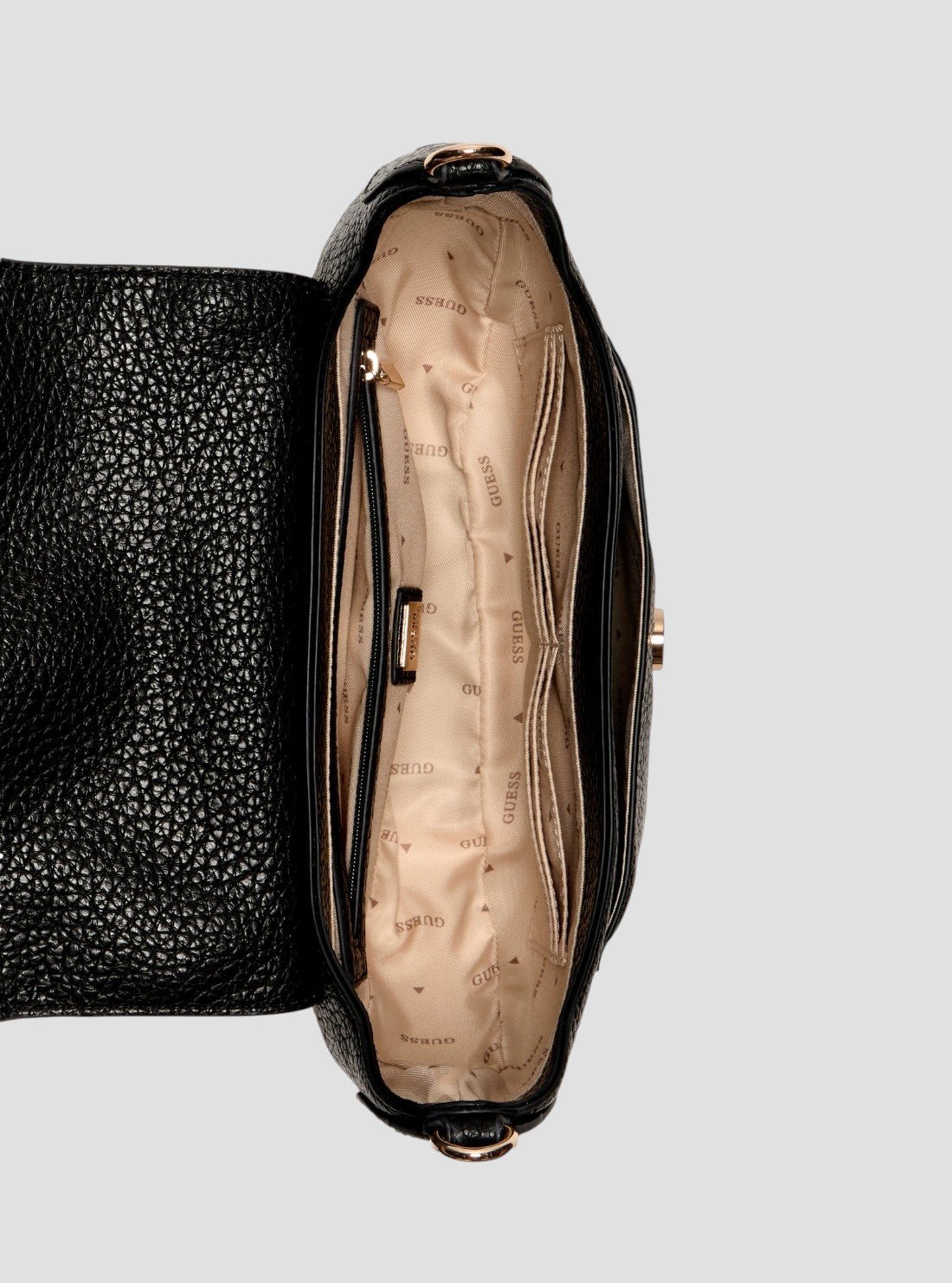 Guess Black marsha flap shoulder bag