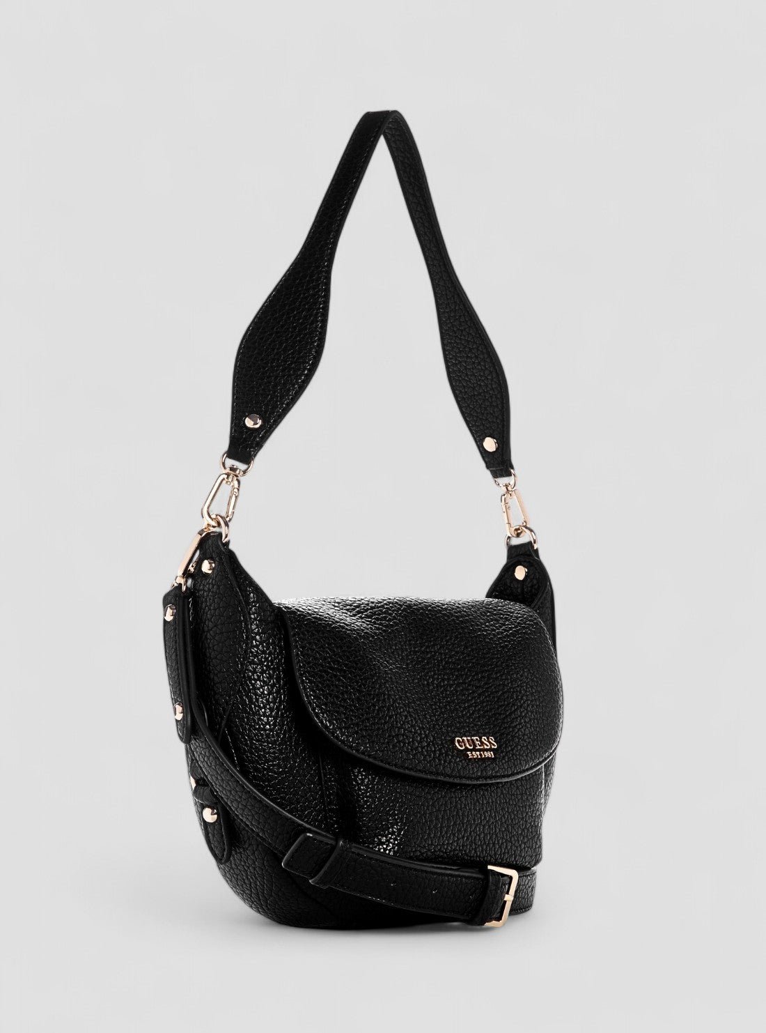 Guess Black marsha flap shoulder bag