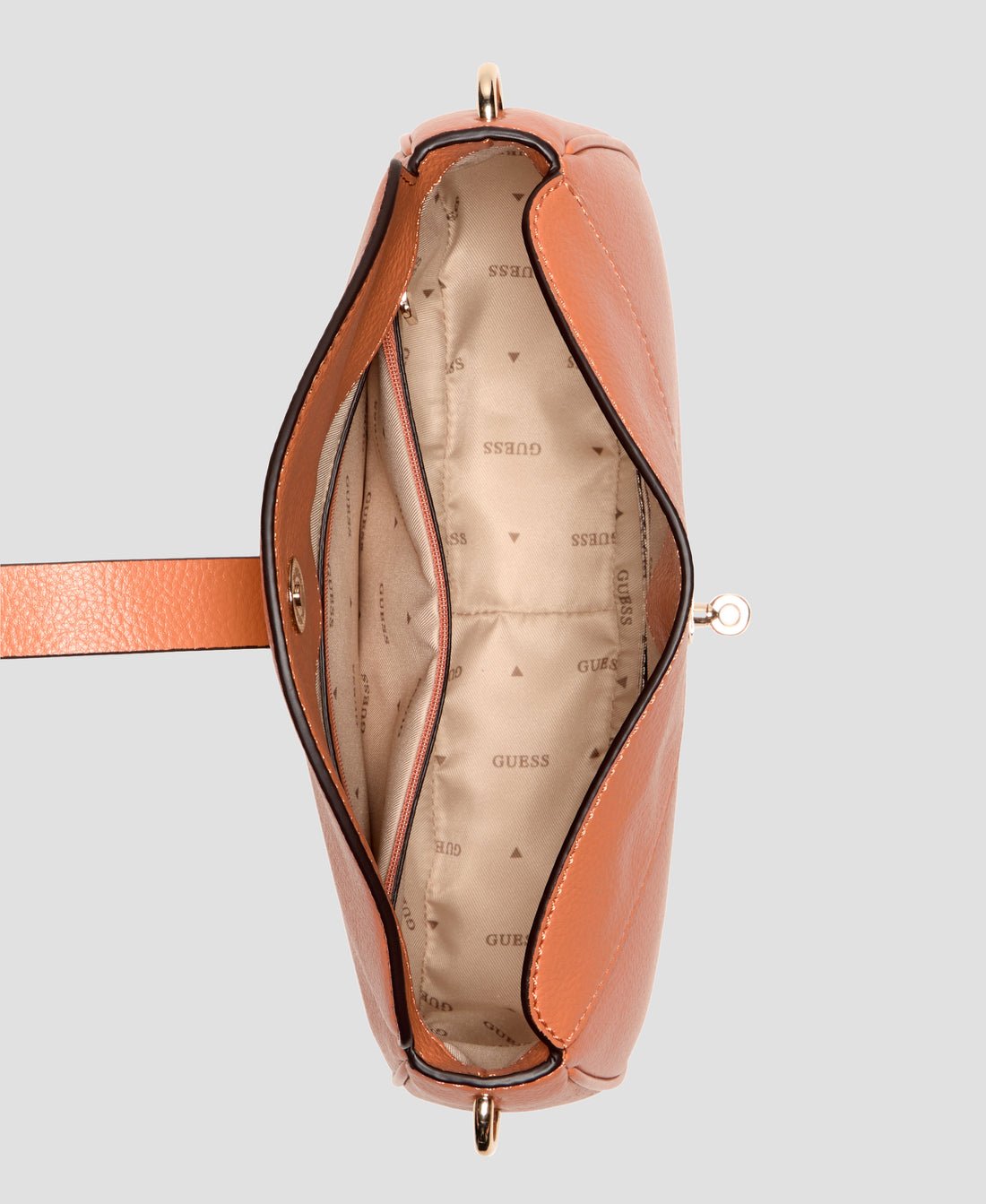 Guess Orange brooke shoulder satchel bag