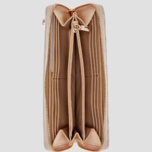 Guess Beige isola large zip around wallet