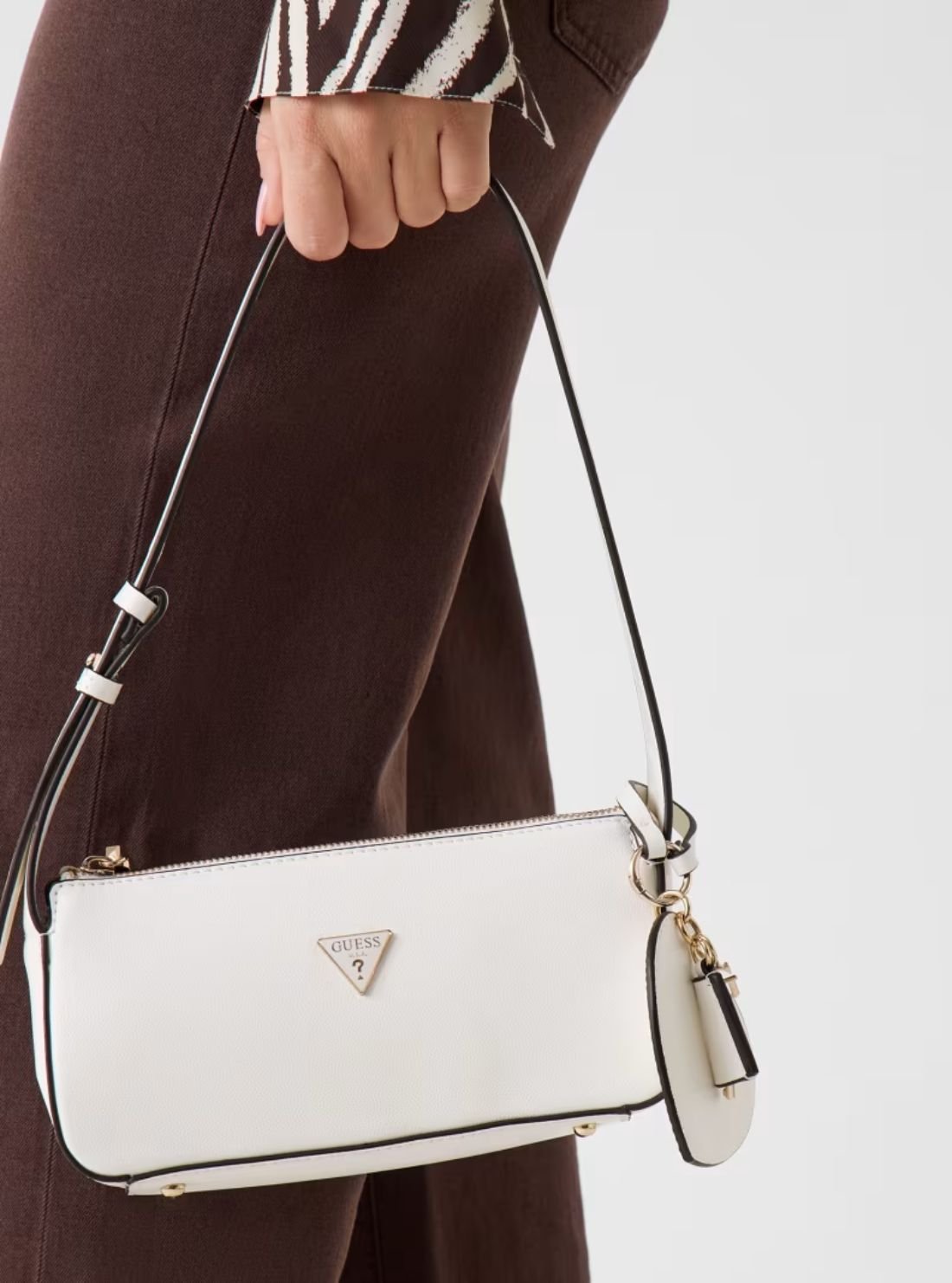 Guess White isobel mini shoulder bag