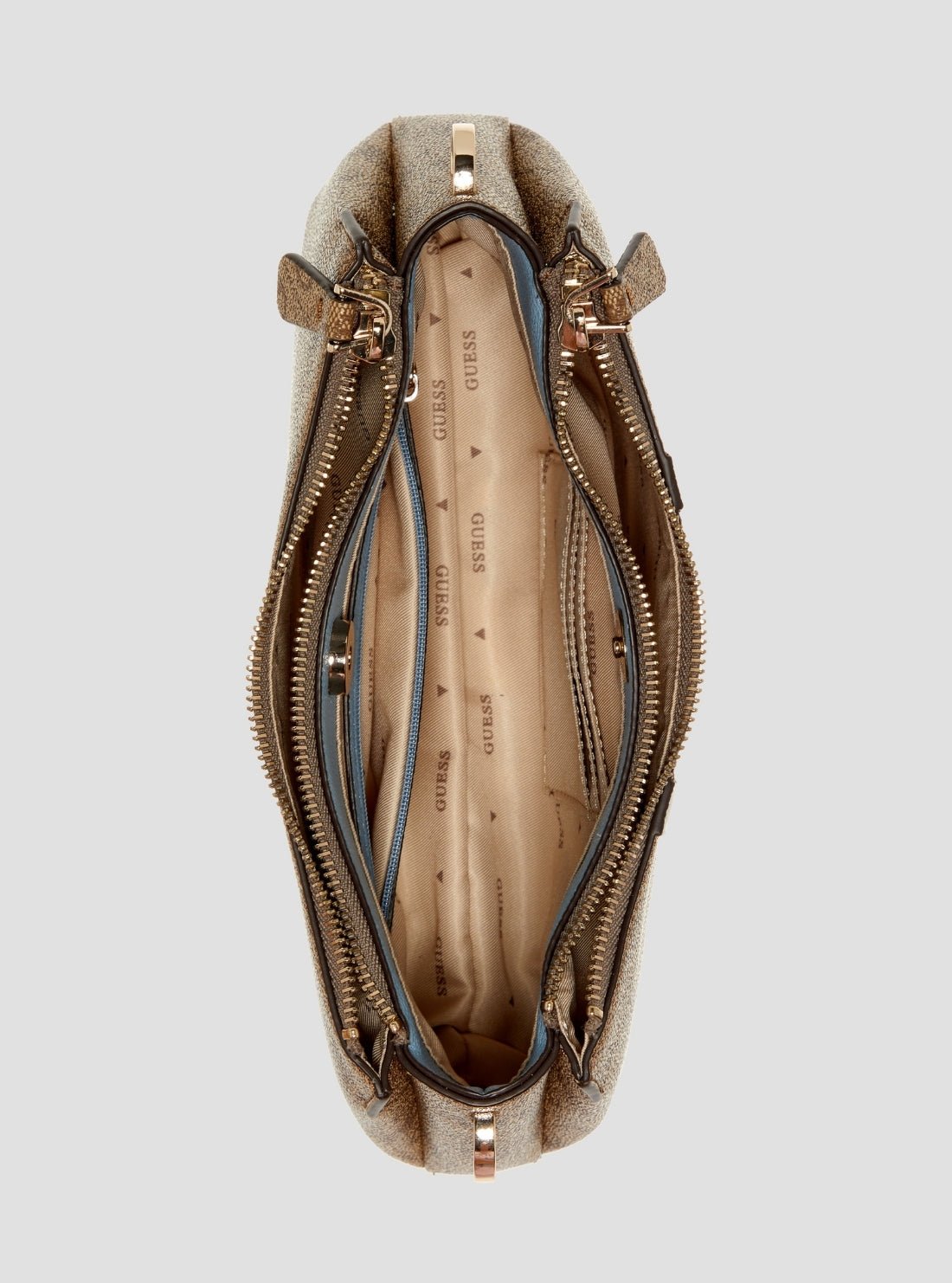 Guess Brown blue noelle ii mini shoulder crossbody bag